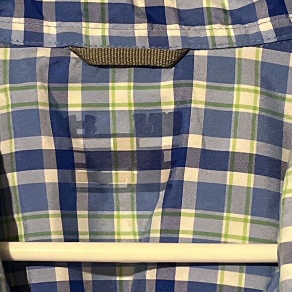 Under Armour Heatgear Shirt Mens XL Blue White Plaid Short Sleeve Button Up - Picture 5 of 6